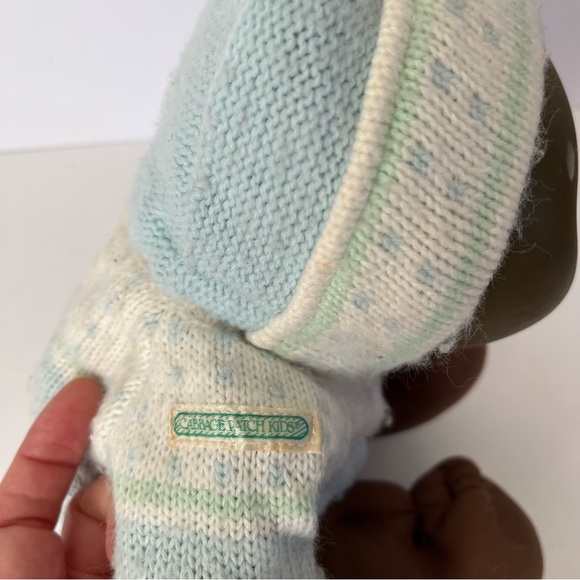 Vintage Cabbage Patch Kids Doll Black/Brown Baby 1982 With Original Clothing - Picture 8 of 10